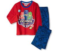 Pj Masks - Super pigiamini Pigiama in cotone con licenza Disney, a maniche lunghe o corte, per bambini da 2 a 8 anni Rosso a maniche lunghe. 2- 3 anni