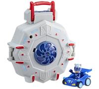 PJ Masks Super Pigiamini, Playset PJ Power Q, set del quartier generale dei Superpigiamini con auto e action figure, giocattoli