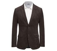 PJ Paul Jones, Giacca da Uomo in Velluto a Coste, Slim Fit, con Due Bottoni, Stile Casual e Sportivo, Cioccolato, M