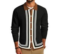 PJ PAUL JONES Maglione Pullover Classico Uomo, nero, M