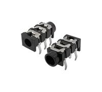 PJ313 Presa audio for cuffie da 3,5 mm PJ-313 Connettore audio for cuffie stereo jack femmina da 3,5 mm a 5 pin nero(10Pcs)