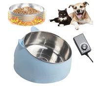 PJDDP Ciotola Riscaldata per Cani,Abbeveratoio Riscaldante per Gatti/Cani/Polli/Conigli,Evita Il Congelamento di Ciotole per Cani E Gatti,Ciotola Inclinata di 15° per Cani E Gatti,Blu