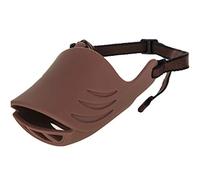 PJDDP Museruola Anti-Morso Anti-Morso della Copertura della Bocca del Cane, Museruola in Silicone A Prova di Morso A Forma di Bocca di Anatra,Marrone,S