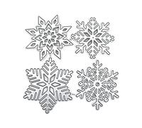 Pjeghbvop 4 Pz/Set Fiocchi di Neve Stampaggio Stencil Natale Partito Carte Fare Forniture Decorative Goffratura Morire Per Scrapbooking