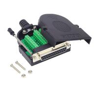 Pjeghbvop Adattatore Femmina DB25 con Giunto RS232 Industriale Contatti Dorati Ramati Meccanismo Fissaggio A Vite Compatibile con Macchina per Codici A Barre Nessun Adattatore Seriale per Saldatura