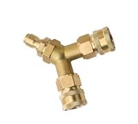 Pjeghbvop Adattatore per idropulitrice ad alta pressione, connettore rapido, adattatore splitter triplo, attacco rapido da 3/8", attacco rapido, qualità industriale, triplo tubo per lavaggio auto