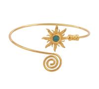 Pjeghbvop Bracciale solare vintage regolabile rapidamente con pietra turchese per una lunga durata, bracciale regolabile con struttura in metallo, Taglia unica, come descritto