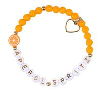 Pjeghbvop Braccialetti colorati con perline a disco e lettere, gioielli regolabili in resina, gioielli da polso per donne, feste, agrumi Junos perline con lettere, Taglia unica, come descritto