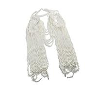 Pjeghbvop Collana classica di perle per spalla, strato protettivo, con gioielli da sposa, catena per il corpo per blogger, moda quotidiana, con nappe rimovibili