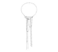 Pjeghbvop Moderna collana unisex con simbolo d'amore, multistrato, trasformabile in una spilla per un look alla moda, dettaglio con frange, collana a due vie da donna