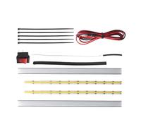 Pjeghbvop Set di strisce luminose a LED con supporto in alluminio per stampante 3D, set di strisce luminose a LED a 2 colori per migliorare la visibilità, supporti in alluminio
