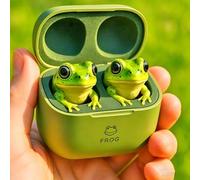 Pjjrdh Frog Earbuds,Cute Animal Shaped Bluetooth Earbuds With Charging Case,Frog-Earbuds Wireless Bluetooth,Bass Wireless Headphones,Noise Reduction,Waterproof Headphones,Travel And Daily Use(1)