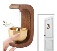 Pjjrdh shopkeepers Bell for Door Opening,Suction Door Type Solid Wood Wind Chime,Campanello Casa Magnetico,Campanello in Legno di Faggio, Adatto per Porta Dingresso, Porta del Negozio-Brown