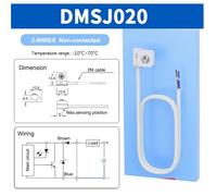 PJJYSVZP Sensore Magnetico del Cilindro a 2 Fili. Modo elettronico Senza Contatto, rilevamento del Movimento del pistone. Lunga Durata.(DMSJ020)