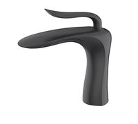 PJKTBEYI Rubinetti for lavabo Spazzola Rubinetto for Bagno in Oro Miscelatore for monocomando Cromato Grigio Nero Lavello in Ottone Massiccio Gru for Acqua