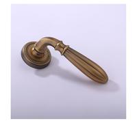PJKTBEYI Serratura for porta silenziosa interna in lega di zinco Maniglia for porta in legno universale for camera da letto Serratura for porta di casa(Yellow Bronze)