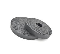 PJLANG Cinghia di distribuzione aperta HTD 5M nera da 12 metri, larghezza 20 mm, denti ad arco, 5M-20 mm, PU, poliuretano, acciaio, cinghia sincrona aperta HTD5M