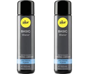 pjur BASIC Water-based - Gel lubrificante a base d’acqua per novizi - adatto anche ai sex toy (100ml) (Confezione da 2)
