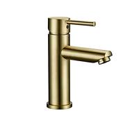PJVPEJOD Rubinetto del Bagno Oro Spazzolato, Rubinetto lavandino monoforo, Moderno for lavabo con Maniglia Singola, Tubo Flessibile for, Miscelatore for