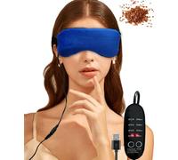 PJYU Maschera per occhi riscaldata, USB, calda, con semi di lino, per occhi secchi, trattamento blefarite, affaticamento, lavabile