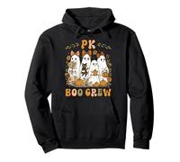 PK Boo Crew Pre K Teacher Halloween Donne Bambini Fantasma Floreale Felpa con Cappuccio