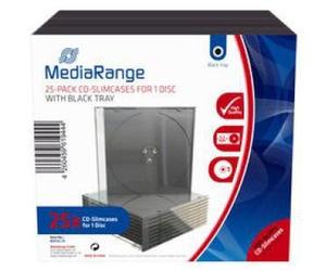 Pk25 mediarange cd slim cases clear NEW