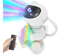 PKBD Cassa Bluetooth Astronauta Proiettore Stelle Soffitto Galaxy Projector 8 Effetti Nebulose LED Lampada Notturna per Bambini, 7 Modalità Luci LED sul Petto, Ideale per Regali-Dirigibile