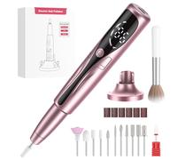 PKBD Professional Portable Unghia Drill Machine per unghie acriliche e gel, file di unghie elettriche ricaricabili impostate con 11 bit, oro rosa