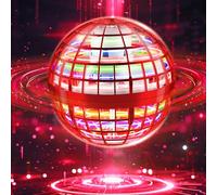 PKBOSS Palla Volante,Flying Orb Hover Ball Giocattoli con Luce RGB 360° Rotante Ball in Giocattolo Interno ed Esterno Bambini Palla Magica Regalo di 6~12 Anni（Rosso）