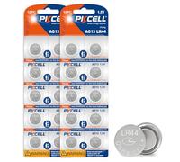 PKCELL Batterie Alcaline a Bottone LR44 AG13 1,5V 158mAh | per Giocattoli,Libri di Musica,Termometri,Luce Notturna,Confezione da 20