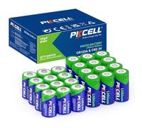 PKCELL CR2 12 pezzi + CR123A 12 pezzi batteria combinata al litio 3V per telecamere,sistemi di allarme,24 pezzi in totale