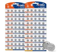 PKCELL LR44 AG13 - Batterie a bottone, alcaline, 1,5 V, 158 mAh, per giocattoli, libri musicali, termometro, luce notturna, 100 pezzi