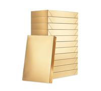 PKGMAGIC 12 scatole regalo con coperchi, 36,83 x 24,13 x 5,08 cm, scatole per camicie, scatole regalo di Natale per vestiti, scatole regalo in oro, scatole regalo