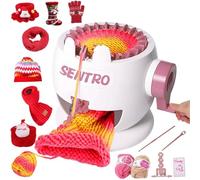 PKHOUHYI Sentro 22 macchine per maglieria, Sentro 22 aghi macchina per maglieria automatica circolare tessitura filatura telaio kit per adulti e principianti per sciarpa/cappelli/maglioni/giocattoli
