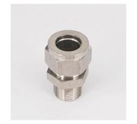 PKNVKZIDK 1/2" BSPT Male Thread 304 Stainless Steel Fit 18mm OD Tube Coupler Adapter Connector Compression Fitting for Tubing