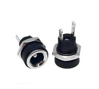 PKNVKZIDK 10/50PCS 5/10Pcs DC Power Supply Jack Socket Female Panel Connector 5.5 2.1mm 5.5x2.1 DC-022B(2.5mm with cap,200pcs)