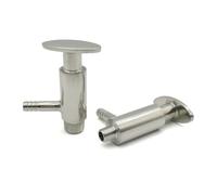 PKNVKZIDK 1PC 1/2" BSP Thread, 10mm Hose Hook Clamp SS304 Stainless Steel Sampling Valve Manual Handle