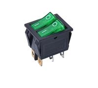 PKNVKZIDK 1pc KCD4 Boat Rocker Switch 6Pin 2-Way 2-Position 15A 250V 31 * 25.5mm Green