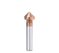 PKNVKZIDK 1pcs 3 Flute Chamfer Cutter 90 Degrees TiCN Coated HSS Drill Bit 4.5-50mm Countersink Drill Bit Wood Metal Hole Cutter(16.5mm) PKNVKZIDK
