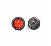 PKNVKZIDK 4 Pezzi Rosso KCD1 220v ON/off Interruttore a bilanciere Rotondo LED Illuminato cruscotto Auto cruscotto Barca Furgone con Luce