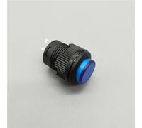 PKNVKZIDK 5Pcs 16mm R16-503BD Blue LED Light Push Button Switch Self-Reset Momentary 3A/250V