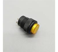 PKNVKZIDK 5Pcs 16mm R16-503BD Yellow LED Light Push Button Switch Self-Reset Momentary 3A/250V
