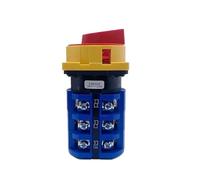 PKNVKZIDK 63A Padlock Isolator Changeover Rotary Cam Switch Power Cut-off Knob Master Control Circuit off-ON LW28 YMW26 LW26GS(4P 16Terminals)