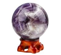 PKNVKZIDK Amethyst Ball Sphere Purple Decorative Stone Orb Crystal Prop Ornament for Feng Shui Divination Fortune Home Office Desk Decor,50~55mm