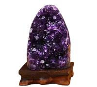 PKNVKZIDK Amethyst Cluster Quartz Crystal Rock Geode Deep Purple Untreated Stone for Collectors Home Decoration,About 200g(500-700g)