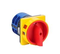 PKNVKZIDK LW26GS-32A Padlock Cam Switch Silver 690V Changeover Rotary Selector ON/off Two Positions LW26GS YMW26(1P 4Terminals)