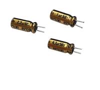 PKNVKZIDK Radial Aluminium Electrolytic Capacitor 50V Filtering 5 * 11mm Fine Gold Short Foot 10Pcs 4.7uF