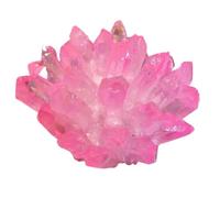 PKNVKZIDK Rose Halo Flame Quartz Crystal Cluster Stone Home Office Aquarium Decoration Decor