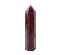 PKNVKZIDK Stone Strawberry Quartz Hexagonal Column Gemstone Crystal Tower Point Wand Home Decoration Ornaments (Size : 600-700g)
