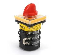 PKNVKZIDK SZW25-48D/3 25A Rev Stop for 3 Position Three Pole 12 Screw Yellow Panel Knob Rotary Cam Switch